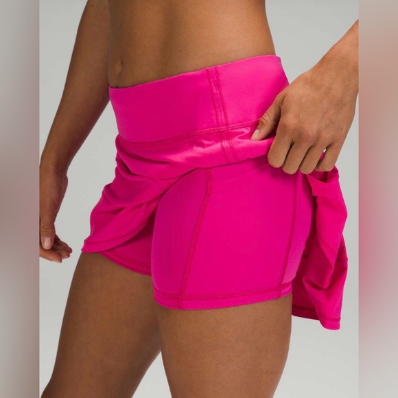Lululemon Pace Rival Mid Rise Skirt *Tall- Sonic Pink- Size 6 Tall - Picture 2 of 16